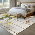 thumbnail image 4 of Yellow Tulip Area Rugs 6'x9', Small Throw Rugs for Kitchen Dining room, Vintage Spring Floral Retro Art Butterfly Wooden Indoor Outdoor Rug Non-Slip Low Pile Carpet Runner Reversible Floor Mats, 4 of 8