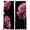 Pink, variant on Pink Rose Blackout Curtains for Bedroom/Living Room, Pinch Pleated Black Out Curtains, Vintage Abstract Garden Flower Floral Black Room Darkening Window Drapes with Hooks 2 Panels, 39"x70"
