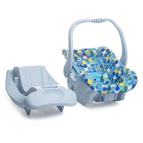blue doll car seat