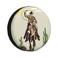 thumbnail image 1 of Balery Vintage Cowboy Riding Horse Cubiertas para Neumáticos - Protector Resistente para Neumáticos de Camioneta, SUV, Remolque, Camper y RV-14 inch, 1 of 6