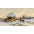 thumbnail image 3 of Béla Pállik 14x9 Black Modern Framed Museum Art Print Titled - Winter Time (1901), 3 of 5