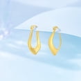 thumbnail image 2 of Arete Grande Dorado Bañado en Plata, 2 of 6