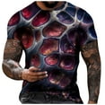 thumbnail image 2 of Styesk T-Shirts pour Homme Mode Décontractée Col Rond Chandail Imprimé T-Shirt Manches Courtes Hauts, 2 of 5