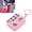 Pink, variant on Mini DJ Disc Player Keychain with Colorful Lights, Automatic Play & Self Press Mode, Portable Musical Instrument Keyring Bag Pendant, 2.36in/6cm, Sky Blue