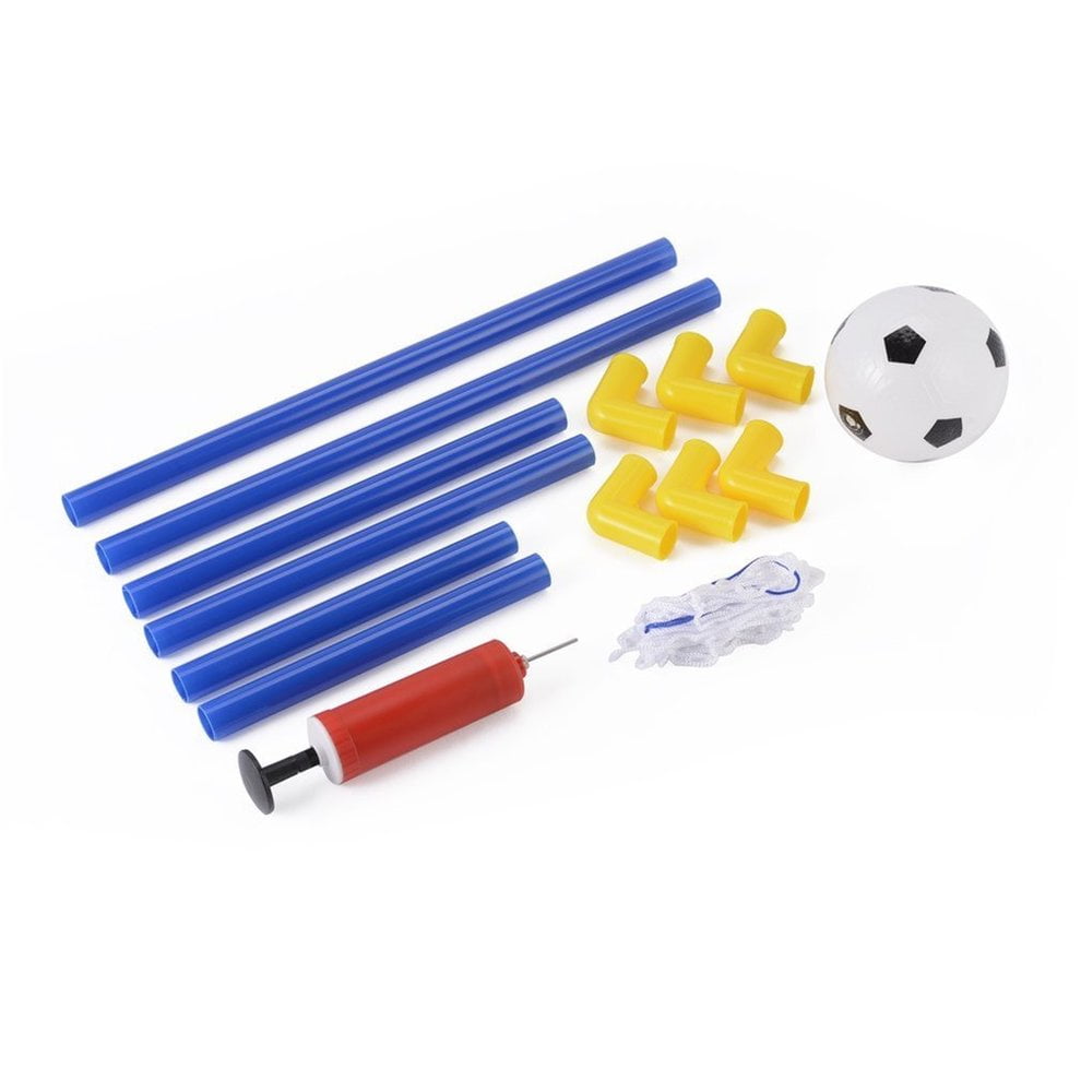 Folding Mini Football Soccer Goal Post Net Set with Pump Kids Outdoor Sport Toys 