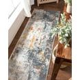 thumbnail image 6 of Sydney Nadine Blue Modern Abstract Distressed 2'3" x 7'3" Runner Area Rug, 6 of 6