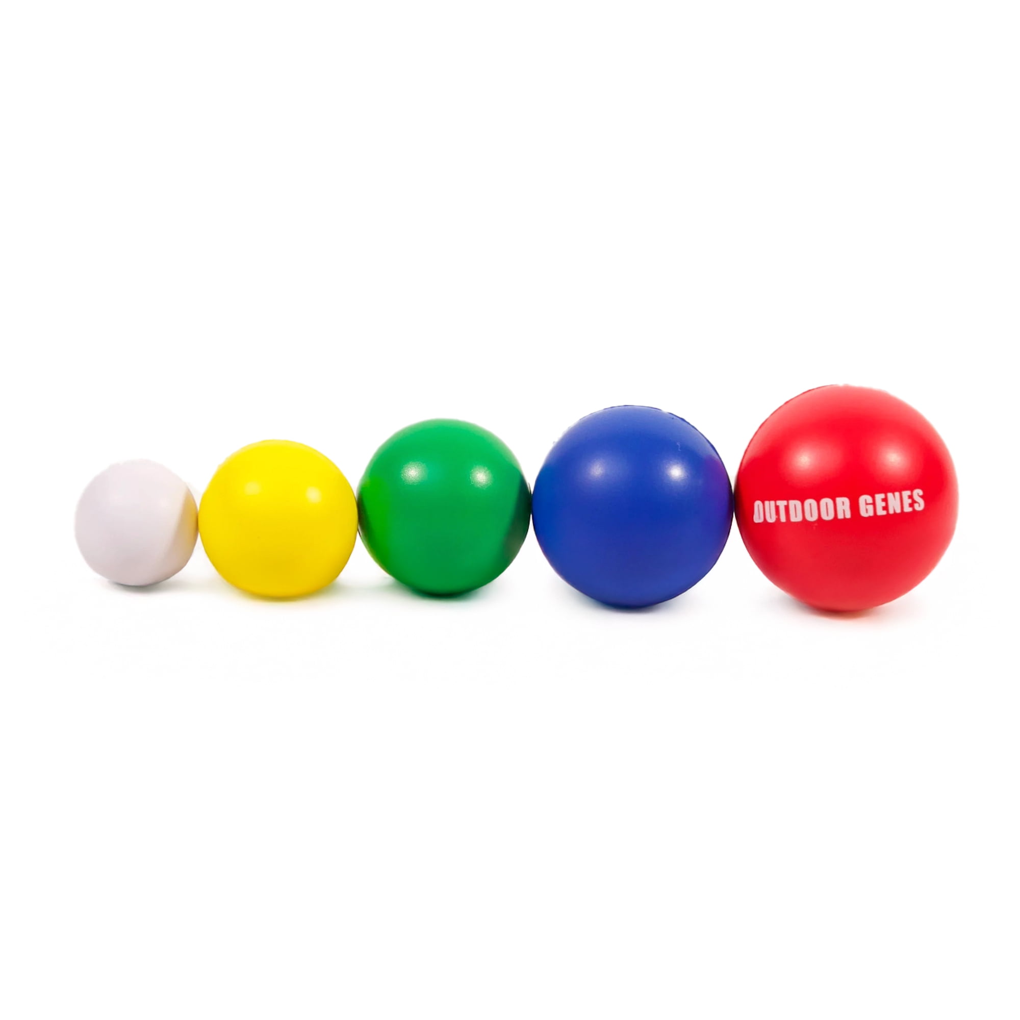 Outdoor Genes Stress Balls for Adults, Squeeze Balls for Hand Therapy, 5pc Hand Therapy Balls, Soft, Medium, Hard Tri-Density Hand Exercise Ball