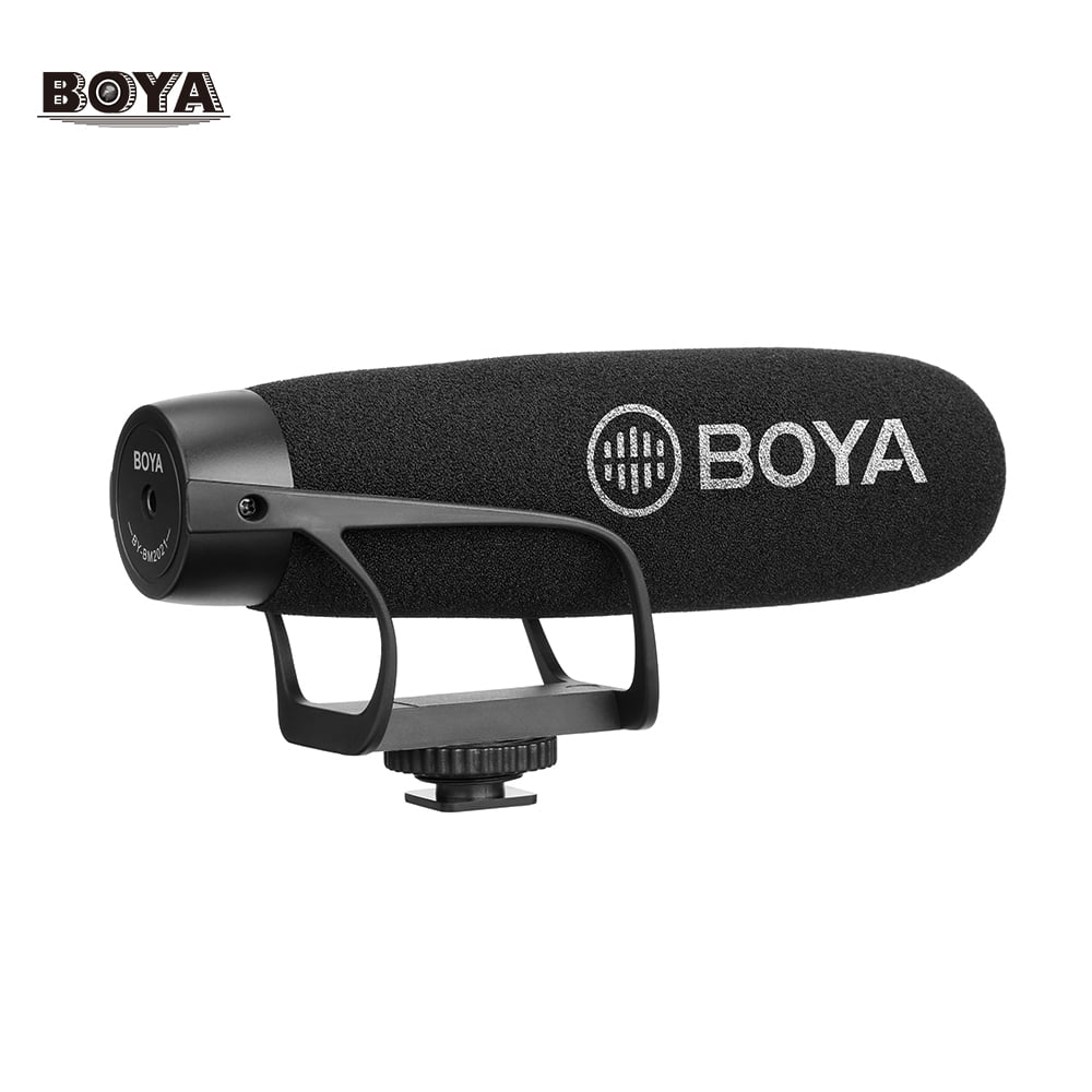 BOYA Vlogging Camera DSLR Shotgun Microphone with Shockmount Windscreen Mic for Canon Nikon Sony Professional External Condenser Microphones for Video Recording Voice Interview YouTube BY-BM6060 
