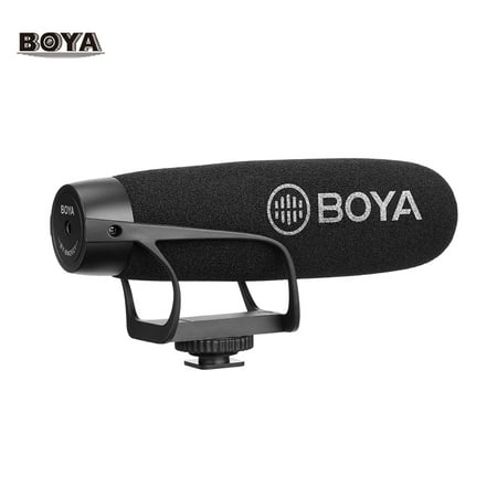 BOYA BY-BM2021 Lightweight Super Cardioid Video Shotgun Microphone for Smartphone DSLR Cameras Camcorders PC Audio