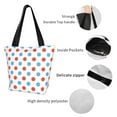 thumbnail image 6 of Kll Tote Bag For Women Red Blue Polka Dots Print Shopping Grocery Reusable Bags For Office School Shopping Travel, 6 of 8