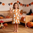 thumbnail image 2 of Leey-World Halloween Pjs Toddler Girls Nightgowns Toddler Princess Soft Halloween Print Pajamas Sleep Dress for Kids, 2 of 7