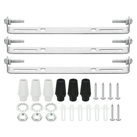 Uxcell Ceiling Light Plate Kit, Light Fixture Mounting Bracket Plate Steel Crossbar 185mm 3