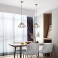 thumbnail image 3 of 41323-01 Livex Lighting Geometric Shade - One Light Mini Pendant in Contemporary Style - 13.5 Inches wide by 13 Inches high-Antique Brass Finish, 3 of 7