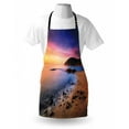 thumbnail image 3 of Beach Apron Famous Mediterranean Sun Rise on the Beach with Pebbles Tourism Serene View Print, Unisex Kitchen Bib Apron with Adjustable Neck for Cooking Baking Gardening, Multicolor, by Ambesonne, 3 of 3