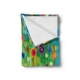 thumbnail image 2 of Flower Soft Flannel Fleece Blanket, Abstract Dandelion Inspired Spiral Blooms Petals Geometrical Shapes Nature Art Theme, Cozy Plush for Indoor and Outdoor Use, 50" x 60", Multicolor, by Ambesonne, 2 of 5