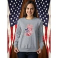 thumbnail image 2 of 4Th Of July Flag Spray Sweatshirt Women -Image by Shutterstock, Female Large, 2 of 4