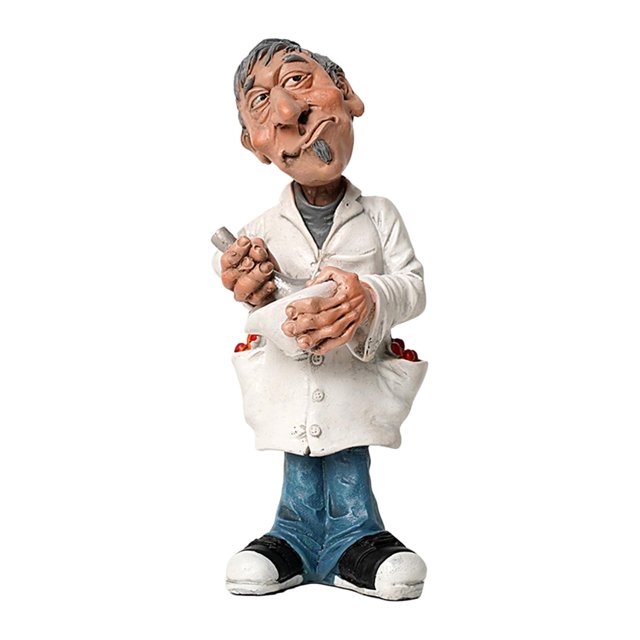Doctor estatua estatuilla arte decorativo coleccionable escultura artesanía para el escritorio del hogar 65 cm x 65 cm x 155 cm Zulema Figura de médico