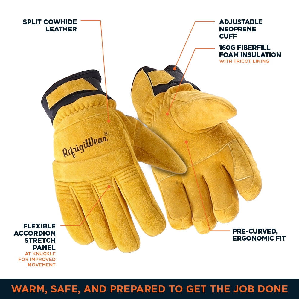 RefrigiWear Stretch Knuckle Insulated Leather Glove