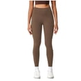 thumbnail image 3 of Yoga Pants for Women Solid Color High Waisted Leggings Casual Tummy Control Pants Workout Athletic Daily, 3 of 6