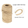 thumbnail image 2 of Uxcell Jute Twine 6mm, 164 Feet Long Brown Twine Rope for DIY Subjects, 2 of 5