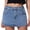 Blue, variant on EMMIOL Women's Stretchy Mid-Waist Mini Denim Skort Skirt Y2K Vintage Casual Jean Skirt with Pockets Streetwear 90s Style