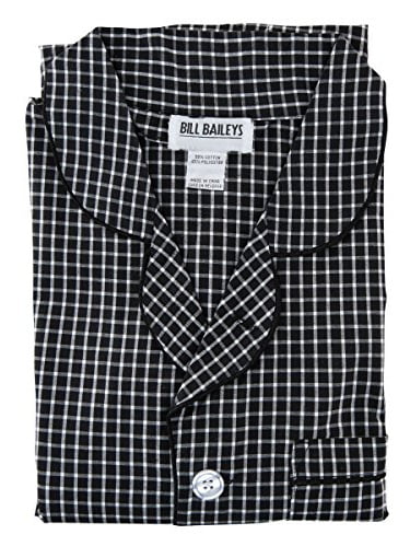 Bill Baileys Men's Long flannel Pajamas Set Button Front Down Long Sleeve Pajama 