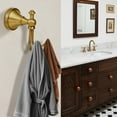thumbnail image 3 of ABPETE Antique Brass Towel Hook, Brass Bathroom Robe Hook, Rustic Double Towel Hooks Bath Farmhouse Coat Clothes Hook Wall Mounted for Bathroom Kitchen Washroom, 3 of 6