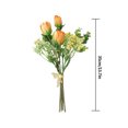 thumbnail image 4 of Artificial Flower Bouquet Wedding Party simulation floral Simulation Floral Decor Home Decoration Fake Flower, Orange, 4 of 9