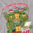 thumbnail image 2 of Teenage Mutant Ninja Turtles Christmas Pizza Unisex Adult T Shirt, Athletic Heather, 3X-Large, 2 of 5