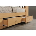 thumbnail image 6 of Hodedah Twin-Size Captain Bed with 3-Drawers and Headboard in Beech, 6 of 9