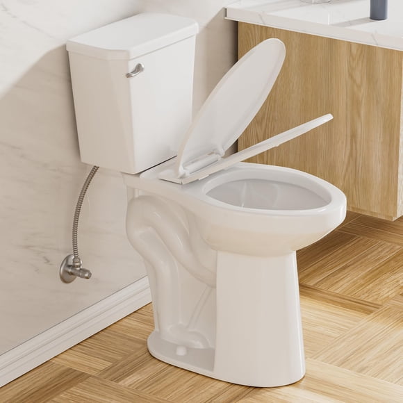 Inodoro SUPERFLO de 53 cm de altura, asiento alargado de confort, 1.28 GPF