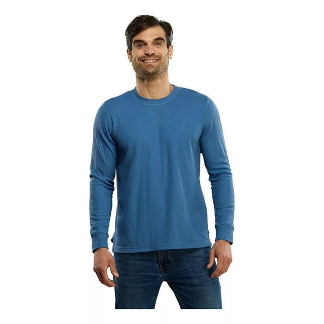 Playera Manga Larga Para Hombre Tela Termica Wafle Cr122