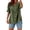 Green Shirts, variant on CAIVO Casual Women's Shirt With Button Design Notch V Neck Short Sleeve Everyday Classic Solid Color Summer Blouse Back To School Tops