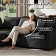 thumbnail image 5 of BedLuxury 126" Modular Sectional Sofa with Storage, Oversized U-Shaped Modern Sofa Couch with Movable Ottomans for Living Room, Office, Dark Gray, 5 of 9