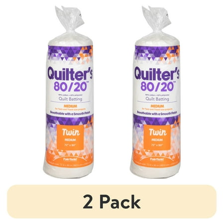 (2 pack) Quilters 80/20™ Batting by Fairfield™, 72" x 90"
