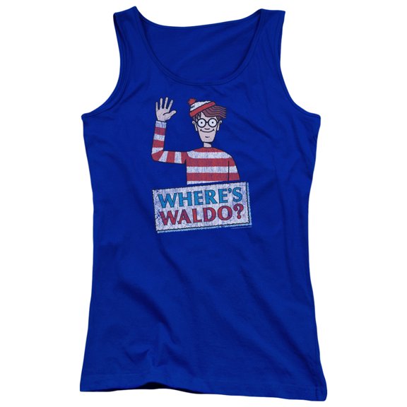 Wheres Waldo - Waldo Wave - Juniors Tank Top - Large