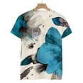 thumbnail image 2 of Womens Short Sleeve Round Neck Printed Loose Tops Blouse T-shirt, 2 of 5