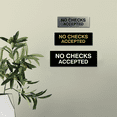 thumbnail image 4 of Basic No Checks Accepted Sign (Black) - Medium, 4 of 5