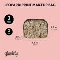 3 Pieces Glamlily Leopard Makeup Bags Set for Women, Cosmetic Travel