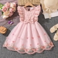 thumbnail image 2 of HCNTES Toddler Summer Dress for Girls Short Sleeve Dress Baby Girls' Dresses Casual Spring Fall Outfits for Toddler Kid Girl 3T 4T 5T(6-7 Years,D01-Pink), 2 of 5