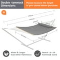 thumbnail image 7 of SUNCREAT 15 FT Hammocks for Outside, Two Person Hammock for Patio, Garden, Porch, Outdoor, Light Gray, 7 of 7