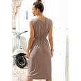 thumbnail image 3 of LASCANA Women's Sleeveless Elastic Waist Dress Accent Stitching, 3 of 5