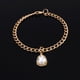 thumbnail image 2 of Collar y dije brillante de diamantes de imitación con colgante de gota de agua ajustable blanco, 2 of 8