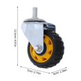 thumbnail image 2 of HLONK Hydraulic Trolley Caster Part Floor Jack Wheel Caster Floor Jack Repair Caster Part Trailer Floor Jacks Wheel Replacement Horizontal Jack Caster Heavy Duty Floor Jack Wheel, 2 of 8