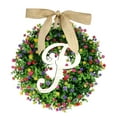 thumbnail image 2 of Bjutir Front Door Wreath Summer 1Pc Unique Last Name Year Round Front Door Wreath With Bow Welcome Sign Garland Creative 26 Letter Farmhouse Wreath All Seasons Outside Hanger Decor Gift, 2 of 4