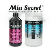 Mia Secret Liquid Monomer 16 oz & Clear 1.5 lb