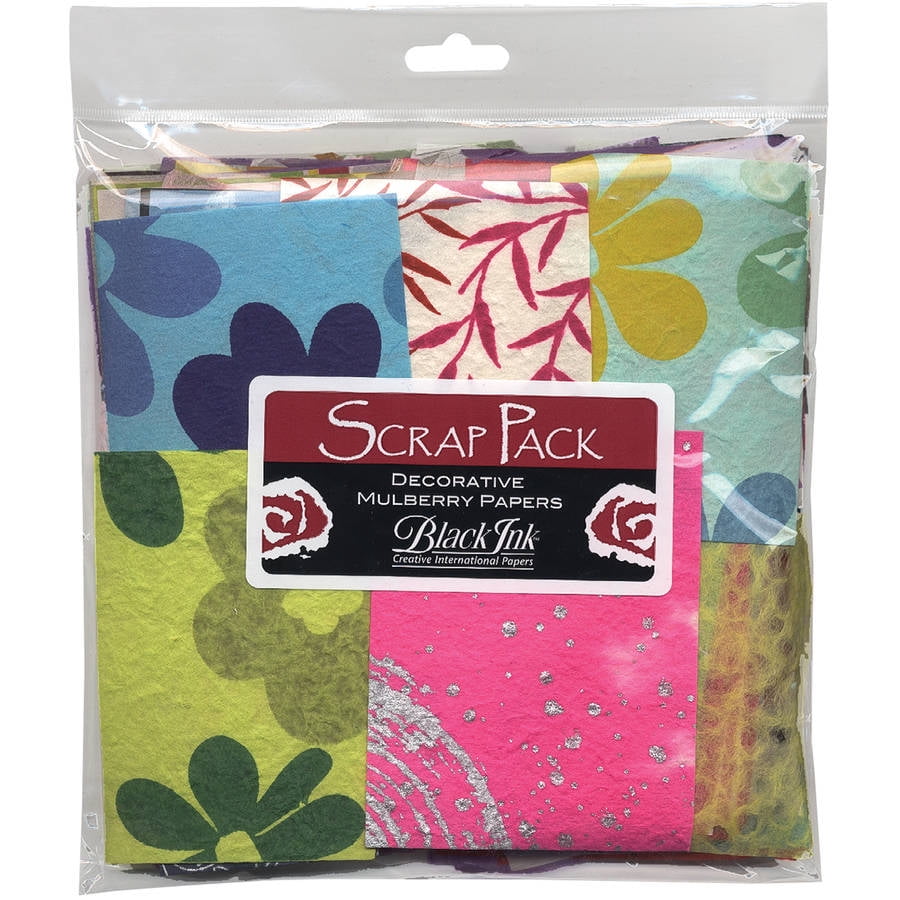 Mulberry Paper Scrap Pack By Black Ink Papers, Assorted