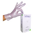 thumbnail image 1 of 100 Guantes De Nitrilo Lila Metálico Talla M, 1 of 3