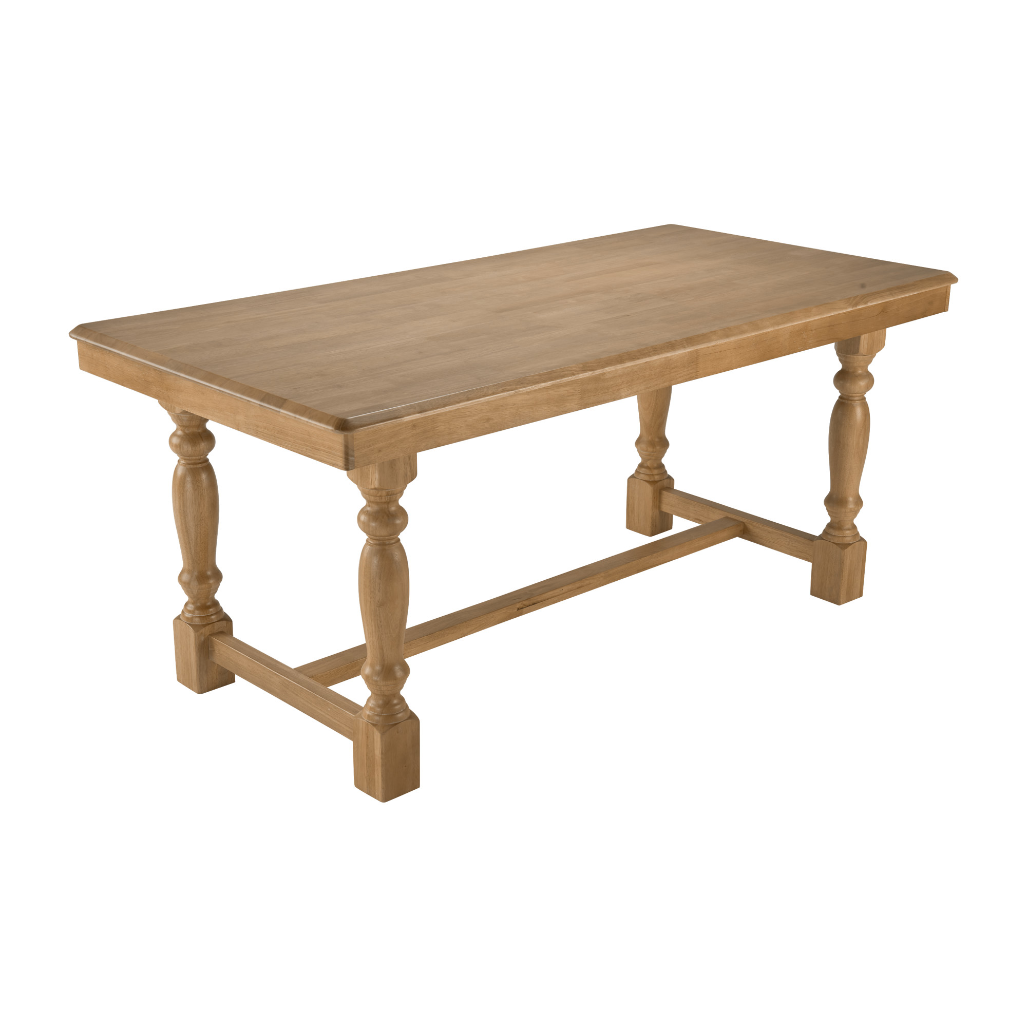 Bush Furniture Sterling 67W Squire Trestle Dining Table in Natural Honey Brown