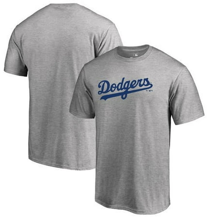 Heather Bread - Los Angeles Dodgers Fanatics Branded Team Wordmark T-Shirt - Heathered Gray